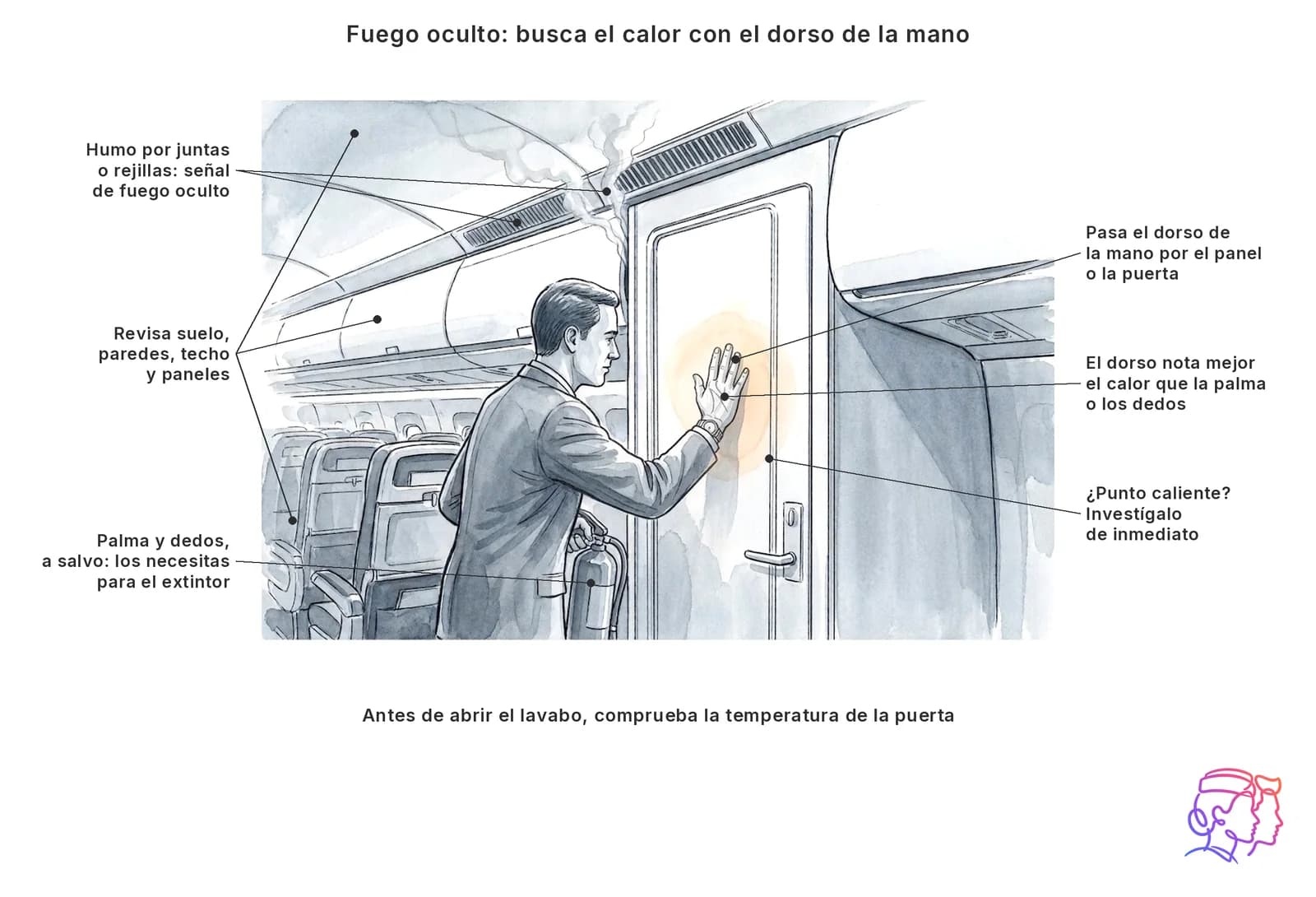 Fuego oculto: busca el calor con el dorso de la mano