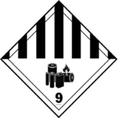 Clase 9: etiqueta de baterías de litio