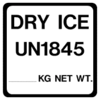 Marca de hielo seco (UN 1845)