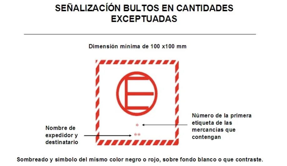 Marca de cantidades exceptuadas