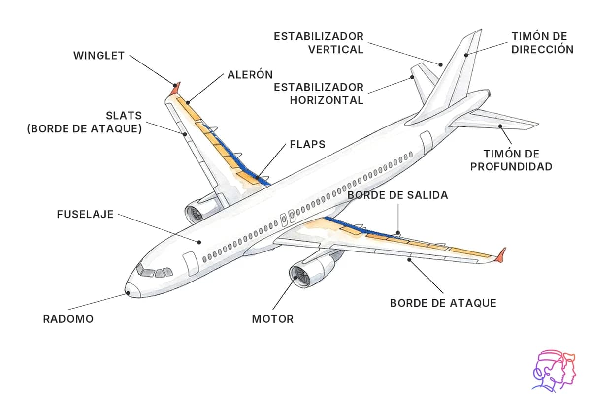 Superficies y partes exteriores del avión
