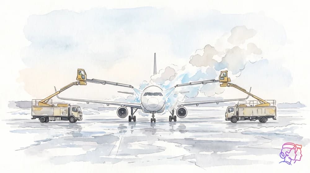 Deshielo del avión en tierra