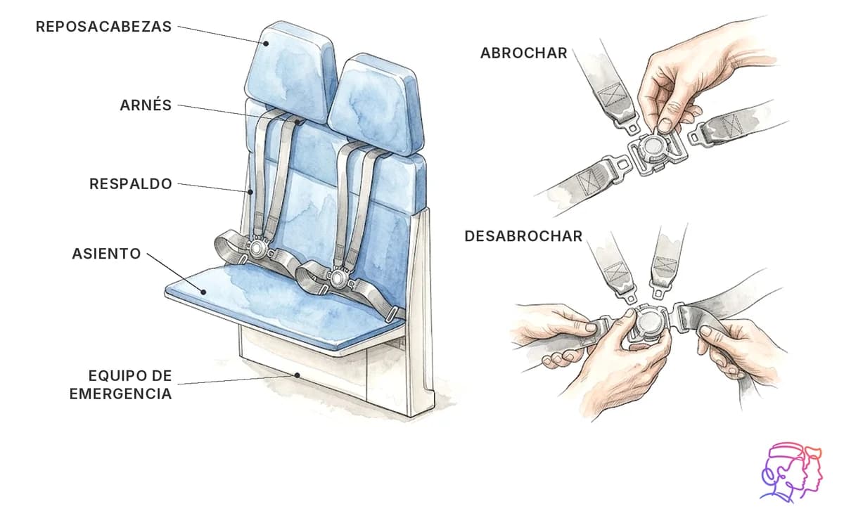 Asiento del TCP y su arnés