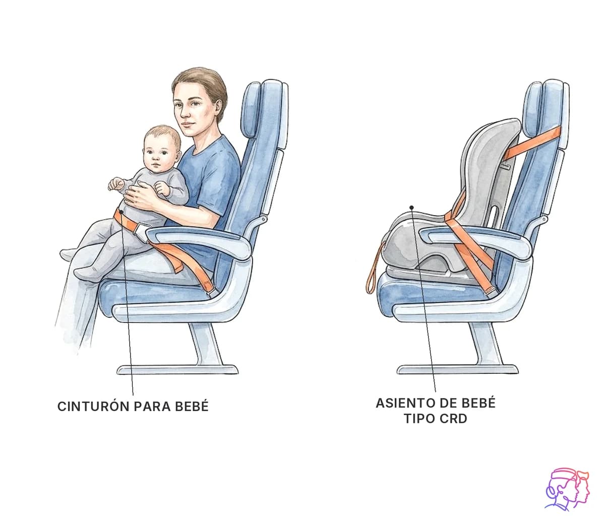 Cinturón de bebé y asiento CRD