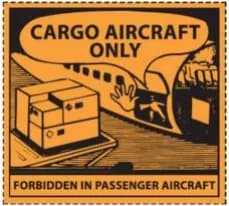 Etiqueta «Cargo Aircraft Only»