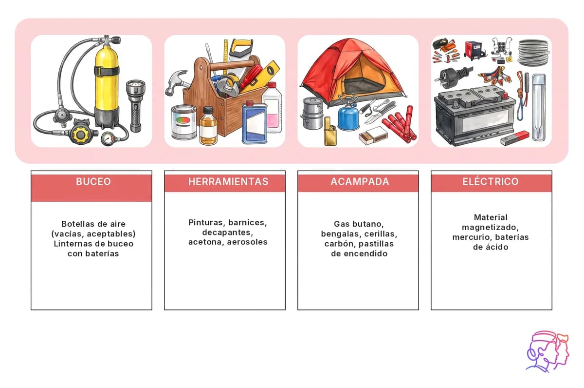 Mercancías peligrosas escondidas en el equipaje