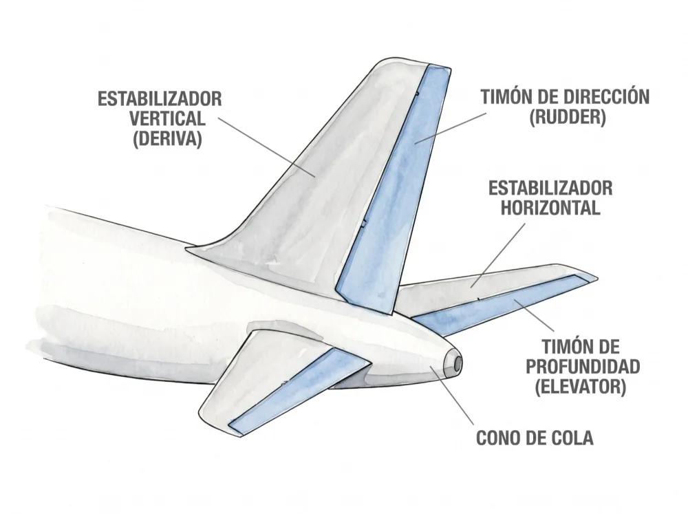 El empenaje: estabilizadores y timones