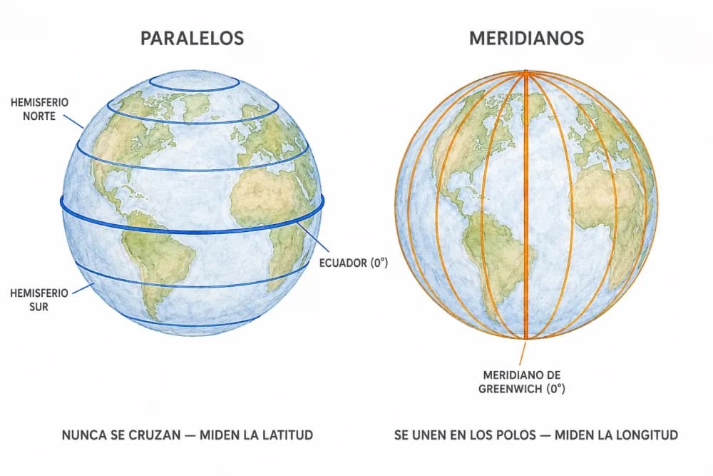 Paralelos y meridianos